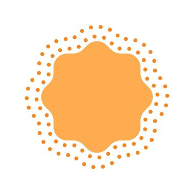 Noktalar yıldız yarım ton simgesi. Vektör illüstrasyonu.