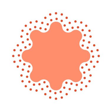 Noktalar yıldız yarım ton simgesi. Vektör illüstrasyonu.