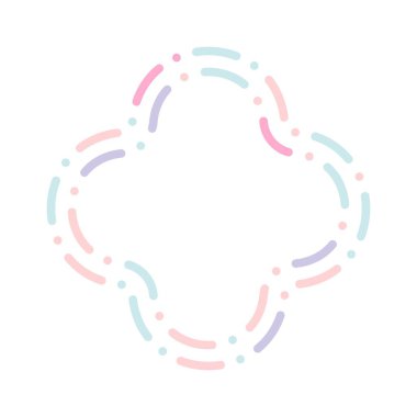 Pastel yıldız, düzensiz çizgi şekli. Vektör illüstrasyonu.