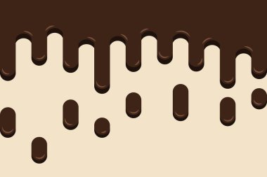 Çikolata sınır karikatürünü düşürür. Vektör illüstrasyonu.