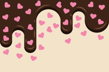 Çikolata ve şeker taneleri çizgi filmi düşürür. Vektör illüstrasyonu.