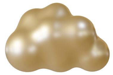 Parlak kahverengi bulut 3D. 3d oluşturma.