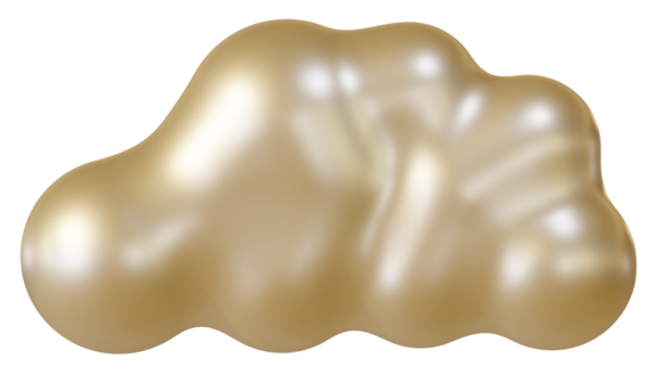 Parlak kahverengi bulut 3D. 3d oluşturma.