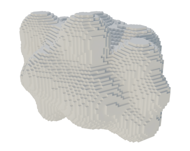 Beyaz bulut sesi. 3d oluşturma.