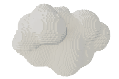 Beyaz bulut sesi. 3d oluşturma.