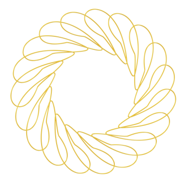 Altın çiçekli Spirograph ikonu. 3d oluşturma.