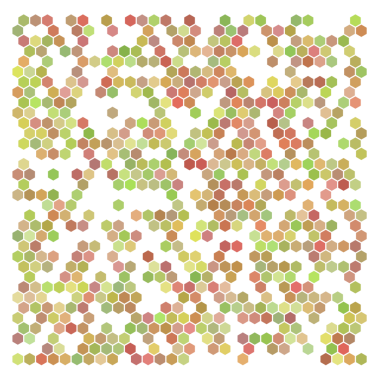 Renkli altıgenler, yarım ton rastgele arkaplan.