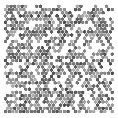 Gri altıgenler, yarım ton rastgele arkaplan.