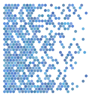 Mavi altıgenler, yarım ton rastgele arkaplan.