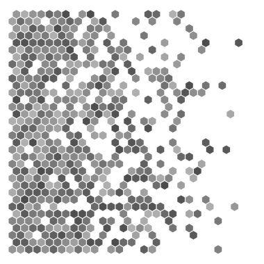 Gri altıgenler, yarım ton rastgele arkaplan.