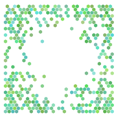 Yeşil altıgenler, yarım ton rastgele arkaplan.