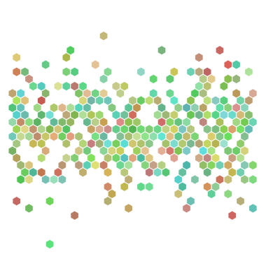 Renkli altıgenler, yarım ton rastgele arkaplan.