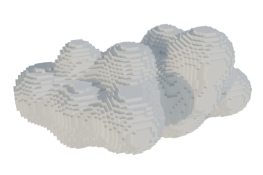 Beyaz bulut sesi. 3d oluşturma.