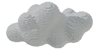 Beyaz bulut sesi. 3d oluşturma.