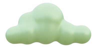 Yeşil bulut. 3d oluşturma.