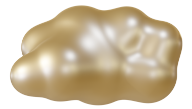 Parlak kahverengi bulut 3D. 3d oluşturma.