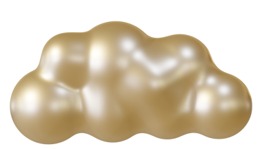 Parlak kahverengi bulut 3D. 3d oluşturma.