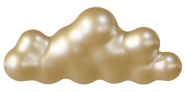 Parlak kahverengi bulut 3D. 3d oluşturma.