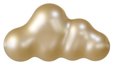 Parlak kahverengi bulut 3D. 3d oluşturma.