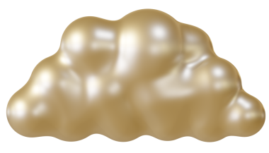 Parlak kahverengi bulut 3D. 3d oluşturma.