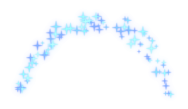 Parlayan yıldız parçacıkları eğrisi. 3d oluşturma.