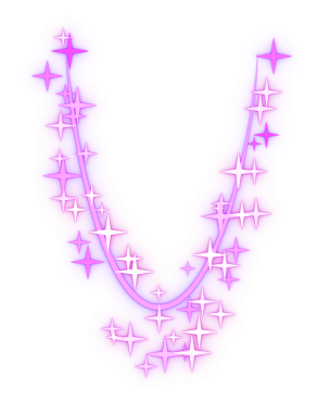 Parlayan yıldız parçacıkları eğrisi. 3d oluşturma.