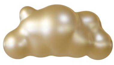 Parlak kahverengi bulut 3D. 3d oluşturma.