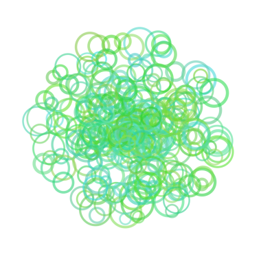 Yeşil ve mavi üst üste binen daireler, kabarcıklar arka plan.