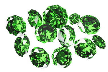 Elmas Yığını. 3d oluşturma.