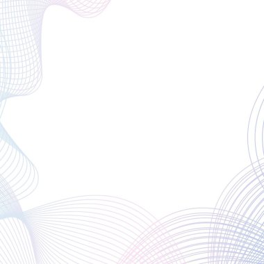 Mavi dalga çizgileri çerçevesi. Vektör illüstrasyonu.