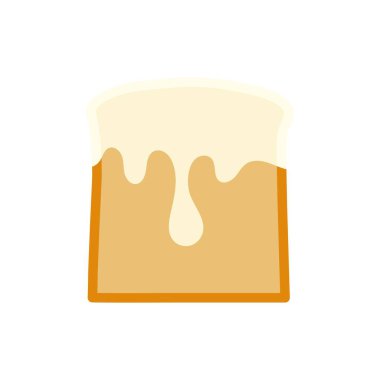 Sütlü tost ikonu. Vektör illüstrasyonu.