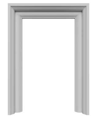 Beyaz bir dikdörtgen çerçeve. 3d oluşturma.