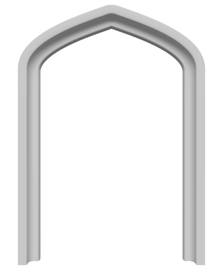 Kavisli beyaz bir çerçeve. 3d oluşturma.