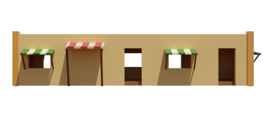 Desert House 'da. 3D görüntüleme. Mimarlık sanatı.