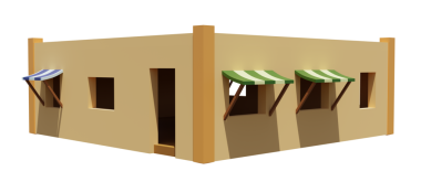 Desert House 'da. 3D görüntüleme. Mimarlık sanatı.