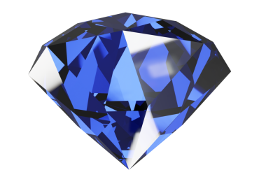 Mavi Elmas ikonu. 3d oluşturma.