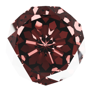 Kırmızı Elmas üst görünüm simgesi. 3d oluşturma.