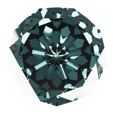 Mavi Elmas üst görünüm simgesi. 3d oluşturma.