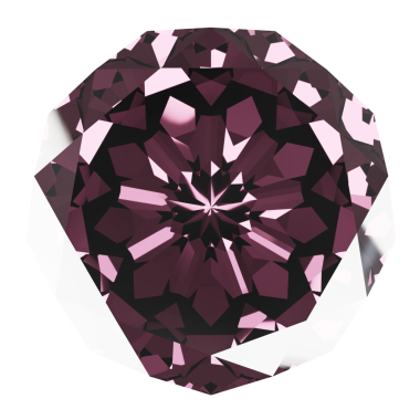 Pembe Elmas üst görünüm simgesi. 3d oluşturma.