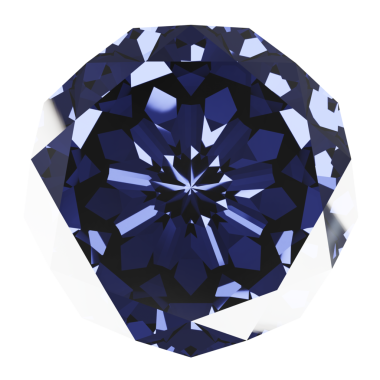 Mavi Elmas üst görünüm simgesi. 3d oluşturma.