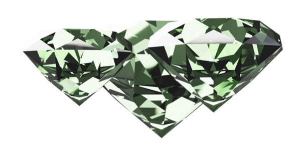 Три бриллианта иллюстрация. 3d-рендеринг.