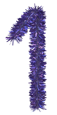 1 numarada parlak mor süsler var. 3d oluşturma.