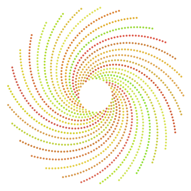 Renkli daire yarım ton spiral çerçeve.