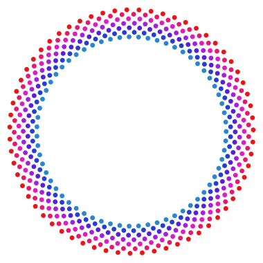 Renkli çember yarım ton çerçeve arkaplanı.