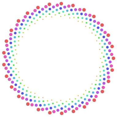 Gökkuşağı dairesi yarım ton spiral çerçeve.