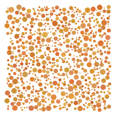 Turuncu rastgele nokta, kabarcık arkaplan.