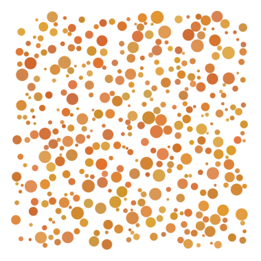 Turuncu rastgele nokta, kabarcık arkaplan.