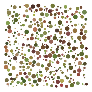 Yeşil ve kahverengi rastgele nokta, kabarcık arkaplan.