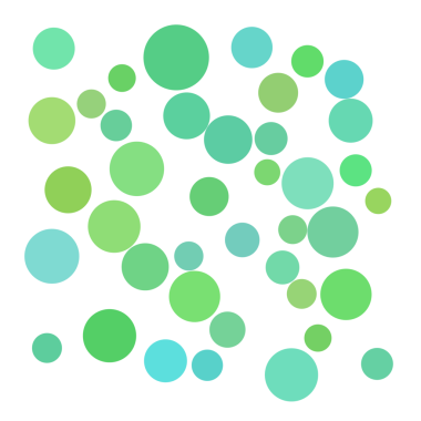 Yeşil rastgele nokta, kabarcık arkaplan.
