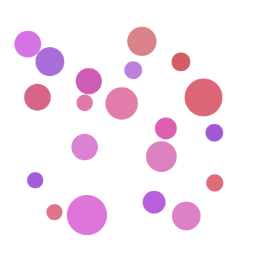 Pembe, mor ve kırmızı rastgele nokta, kabarcık arkaplan.